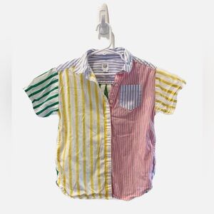 GAP Kids Colorful Striped Button-Down Shirtdress - size 2T